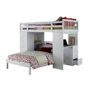 Freya Twin Loft Bed w/Storage, White Finish Acme
