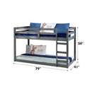 Gaston Twin Loft Bed, Gray Finish Acme