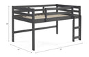 Lara Twin Loft Bed, Gray Finish Acme