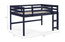 Lara Twin Loft Bed, Navy Blue Finish Acme