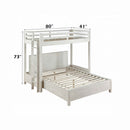 Celerina Twin Loft Bed, Weathered White Finish Acme