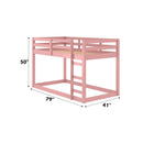 Gaston II Twin Loft Bed, Pink Finish Acme