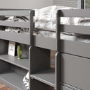 Fabiana Twin Loft Bed w/Storage, Gray Finish Acme