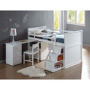 Wyatt Twin Loft Bed Set, White Finish Acme