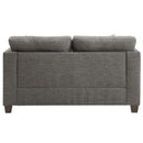 Laurissa 59" Loveseat w/4 Pillows, Light Charcoal Linen Acme