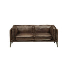 Porchester 71" Loveseat, Distress Chocolate Top Grain Leather Acme