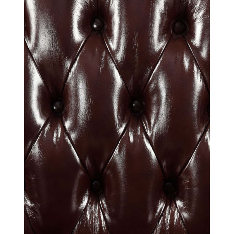 Forsythia 71" Loveseat, Espresso Top Grain Leather Match & Walnut Finish Acme