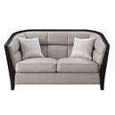 Zemocryss 64" Loveseat w/2 Pillows, Beige Fabric Acme