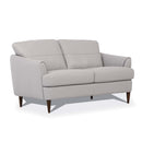 Helena 58" Loveseat, Pearl Gray Leather Acme