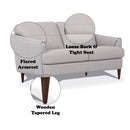 Helena 58" Loveseat, Pearl Gray Leather Acme