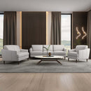 Helena 58" Loveseat, Pearl Gray Leather Acme