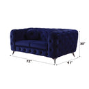 Atronia 72" Loveseat, Blue Velvet Acme