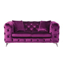 Atronia 72" Loveseat, Purple Velvet Acme