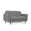 Radwan 59" Loveseat, Pesto Green Leather Acme