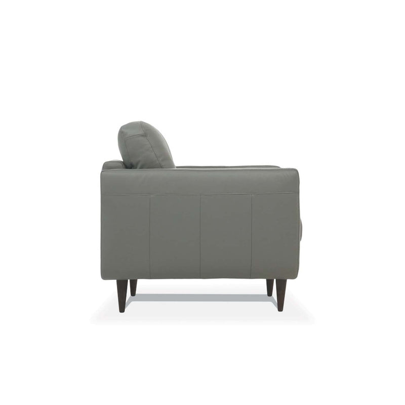 Radwan 59" Loveseat, Pesto Green Leather Acme