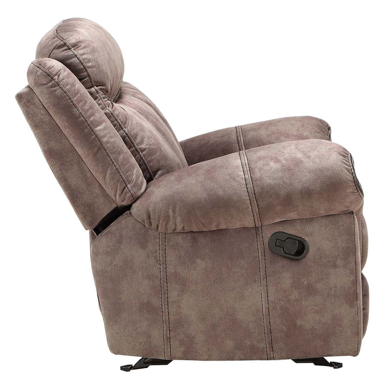 Zubaida Motion 78" Loveseat & Console w/USB, Two Tone Chocolate Velvet Acme