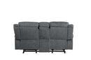 Zubaida Motion 78" Loveseat & Console w/USB, Two Tone Gray Velvet Acme