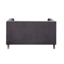 Hegio 61" Loveseat w/2 Pillows, Gray Velvet Acme