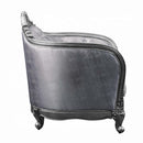 Ariadne 65" Loveseat w/3 Pillows, Fabric & Platinum Finish Acme