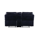 Aashi Motion 78" Loveseat w/Console, Navy Leather-Gel Match Acme