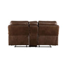 Aashi Motion 78" Loveseat w/Console, Brown Leather-Gel Match Acme
