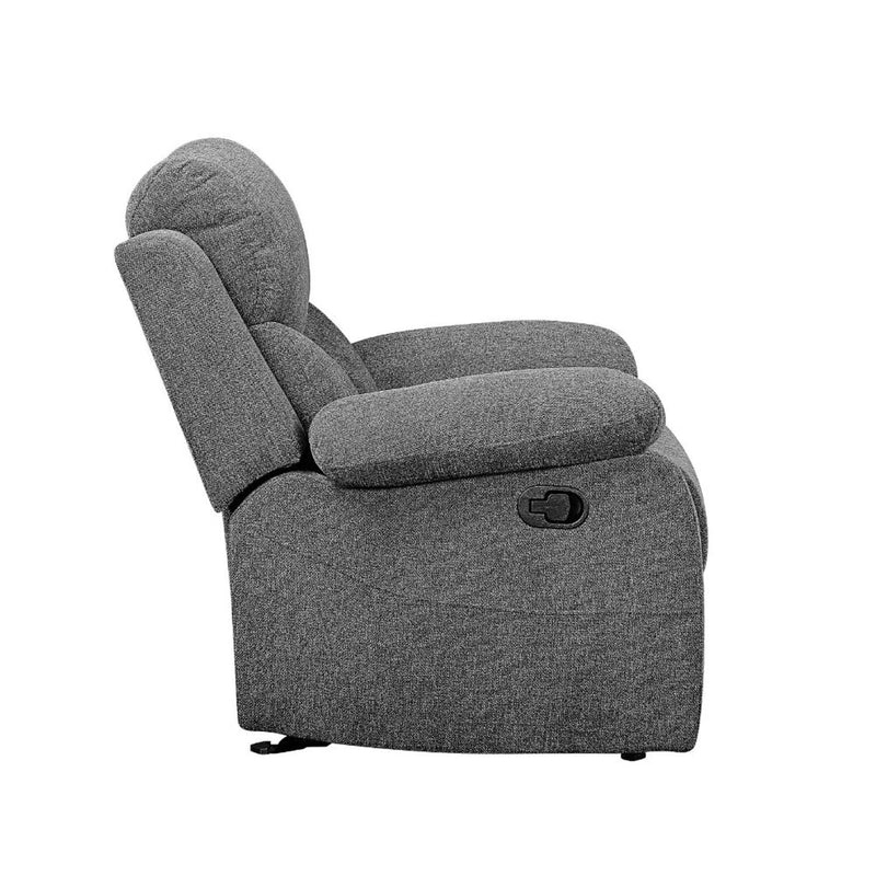 Kalen Motion 71" Loveseat w/Console, Gray Chenille Acme
