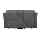 Kalen Motion 71" Loveseat w/Console, Gray Chenille Acme