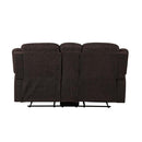 Madden Motion 70" Loveseat w/Console, Brown Chenille Acme