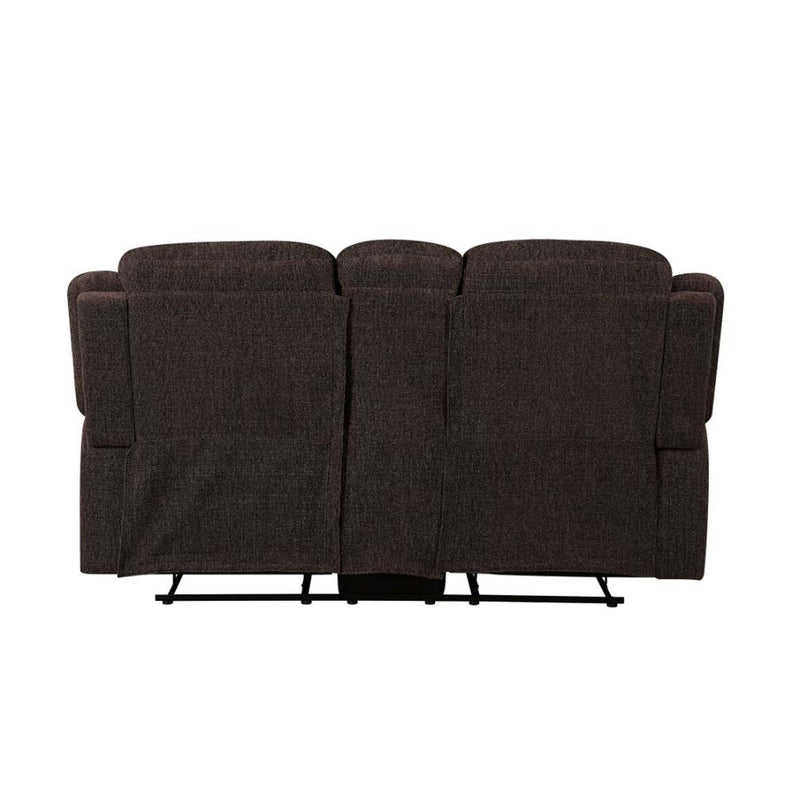 Madden Motion 70" Loveseat w/Console, Brown Chenille Acme