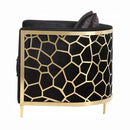 Fergal 70" Loveseat w/4 Pillows, Black Velvet & Gold Finish Acme