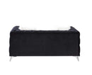 Phifina 68" Loveseat w/2 Pillows, Black Velvet Acme