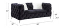 Phifina 68" Loveseat w/2 Pillows, Black Velvet Acme