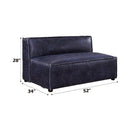 Birdie Modular - Armless 52" Loveseat, Vintage Blue Top Grain Leather Acme