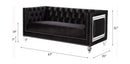 Heibero 67" Loveseat w/2 Pillows, Black Velvet Acme