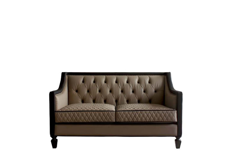 House Beatrice 65" Loveseat w/3 Pillows, Faux Leather Acme