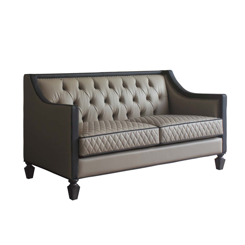 House Beatrice 65" Loveseat w/3 Pillows, Faux Leather Acme