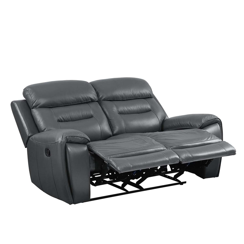 Lamruil Motion 65" Loveseat, Gray Top Grain Leather Acme