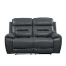 Lamruil Motion 65" Loveseat, Gray Top Grain Leather Acme