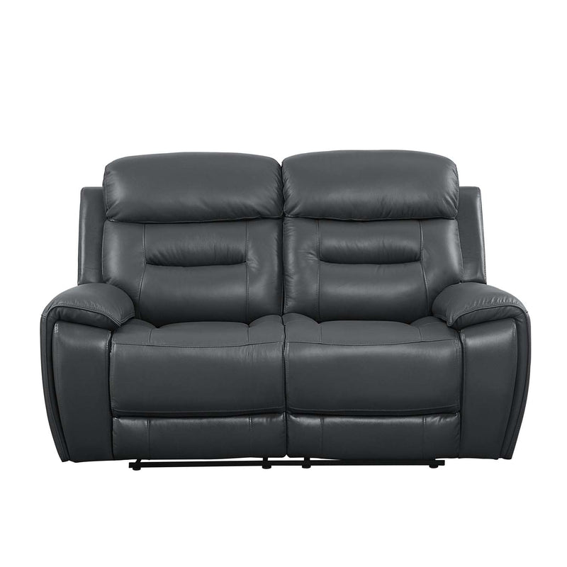 Lamruil Motion 65" Loveseat, Gray Top Grain Leather Acme