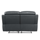 Lamruil Motion 65" Loveseat, Gray Top Grain Leather Acme