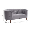 Millephri 71" Loveseat, Gray Velvet Acme