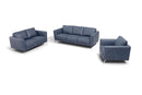 Astonic 62" Loveseat, Blue Leather Acme