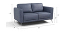 Astonic 62" Loveseat, Blue Leather Acme