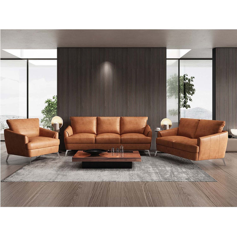 Safi 59" Loveseat, Cappuccino Leather Acme