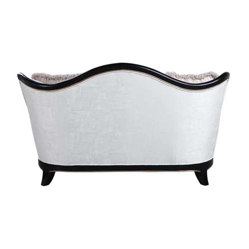 Nurmive 66" Loveseat w/6 Pillows, Beige Fabric Acme