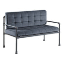Brantley 51" Loveseat, Gray Velvet & Sandy Gray Finish Acme
