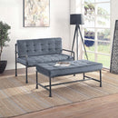 Brantley 51" Loveseat, Gray Velvet & Sandy Gray Finish Acme