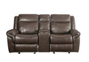 Lydia Motion 80" Loveseat w/USB & Console, Brown Leather Aire Acme