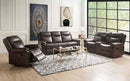 Lydia Motion 80" Loveseat w/USB & Console, Brown Leather Aire Acme
