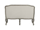 Tania 56" Loveseat w/2 Pillows, Cream Linen & Gray Finish Acme
